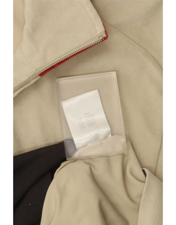 LOTTO Giacca da tuta oversize da donna UK 10 Small Beige Colourblock