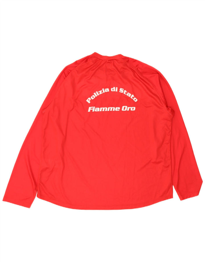 Nike Top grafico da uomo a maniche lunghe 2XL Rosso Colourblock in poliestere