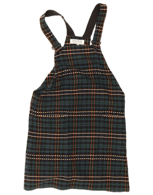 Abito salopette da donna Jack Wills UK 8 Piccolo poliestere scozzese verde