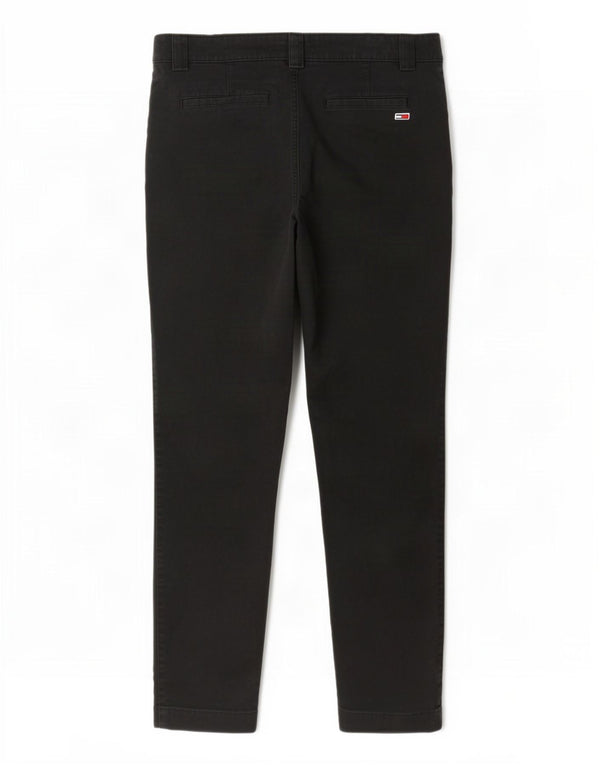 Pantaloni chino slim da donna Tommy Hilfiger W31 L30 cotone nero