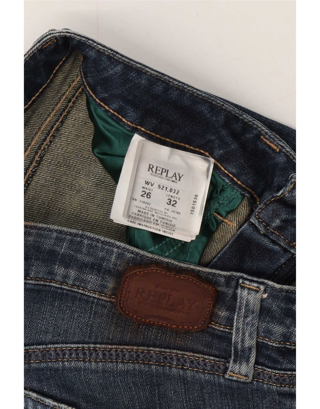Jeans slim da donna Replay W26 L32 cotone blu