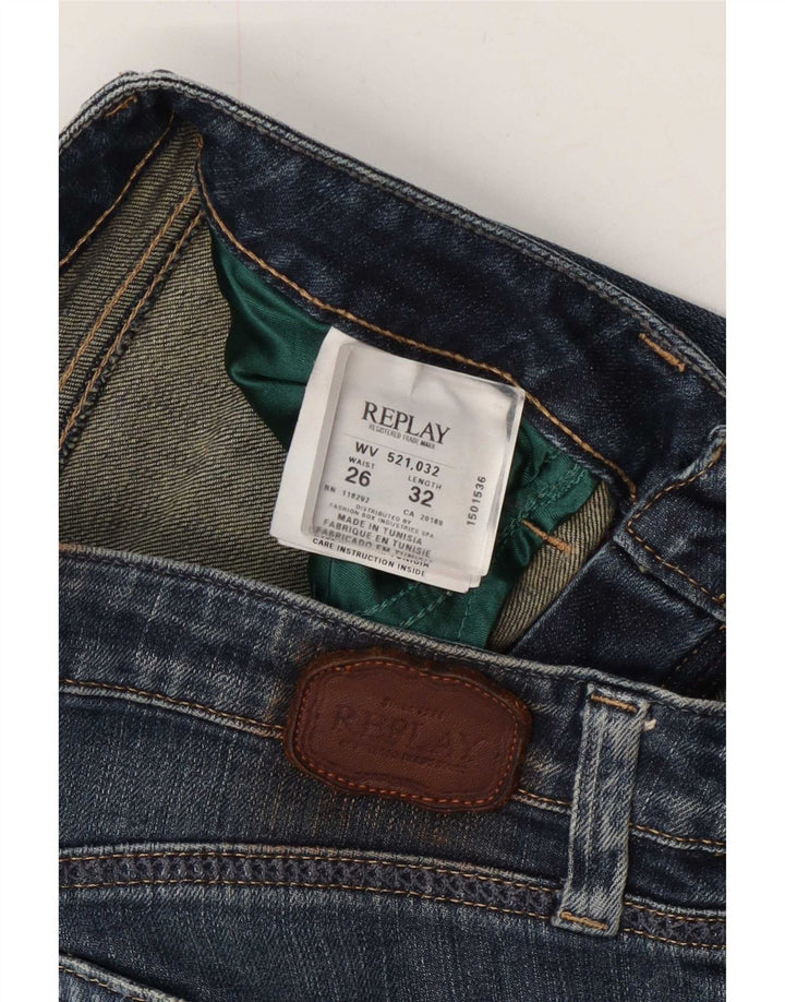 Jeans slim da donna Replay W26 L32 cotone blu