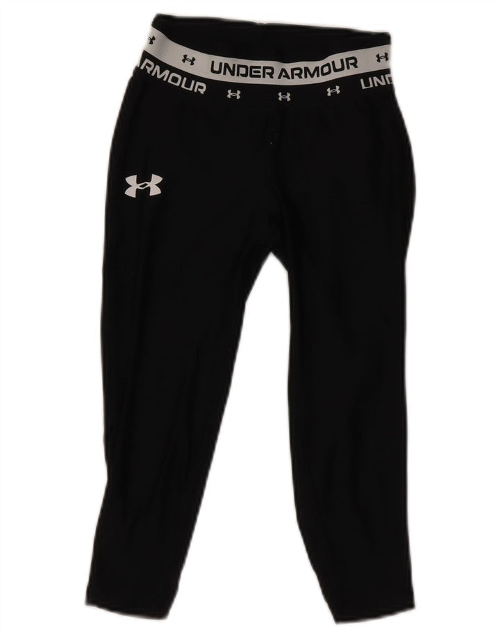 Leggings grafici per ragazze UNDER ARMOUR 7-8 anni piccoli in poliestere nero