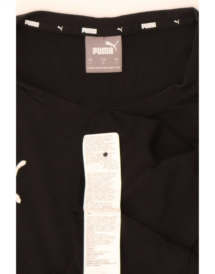 T-shirt da uomo Puma Top Large in cotone nero