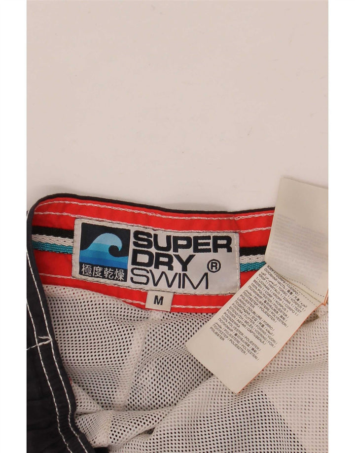 Pantaloncini da bagno grafici da uomo Superdry poliestere medio blu navy