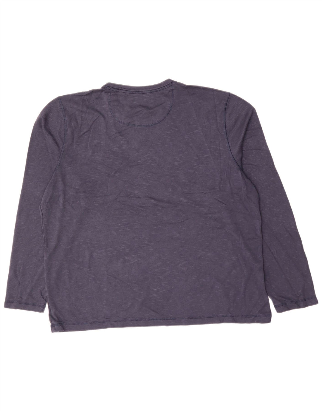 ORVIS Top da uomo a maniche lunghe 2XL Rayon screziato blu navy