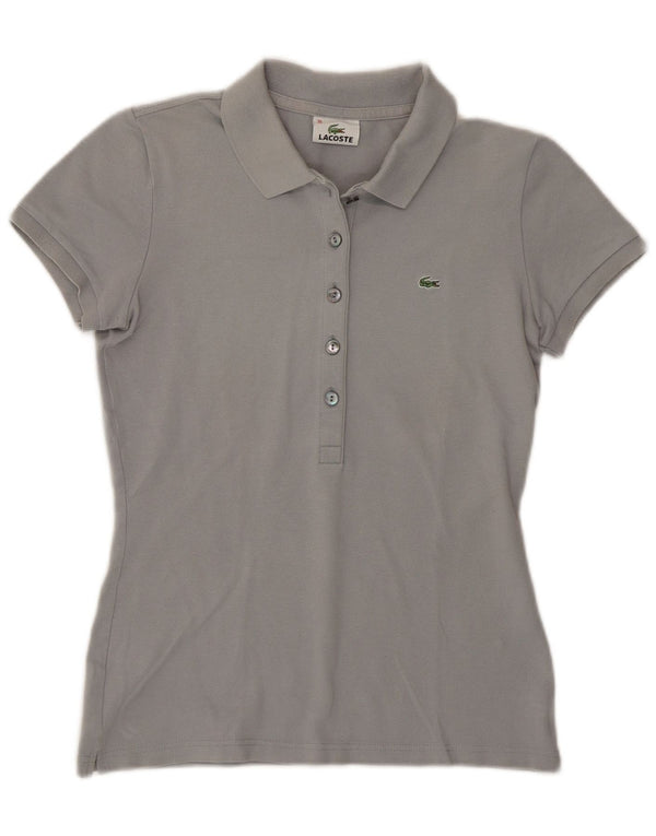 Polo da donna Lacoste taglia 36 piccola in cotone grigio