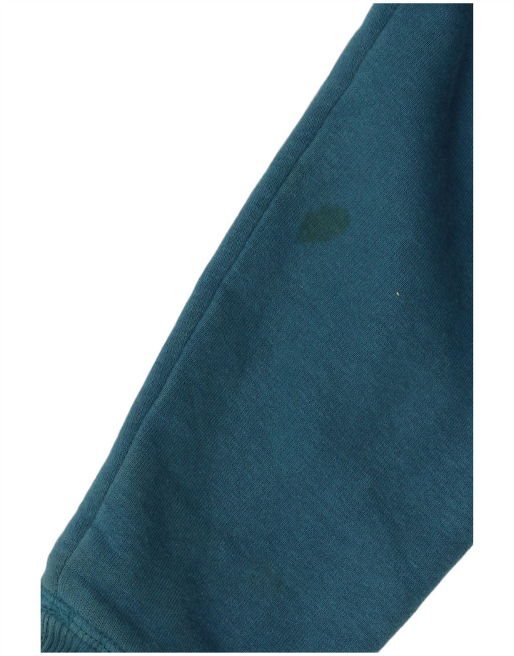 ANIMAL Maglione con cappuccio e zip grafica da donna UK 12 Cotone blu medio