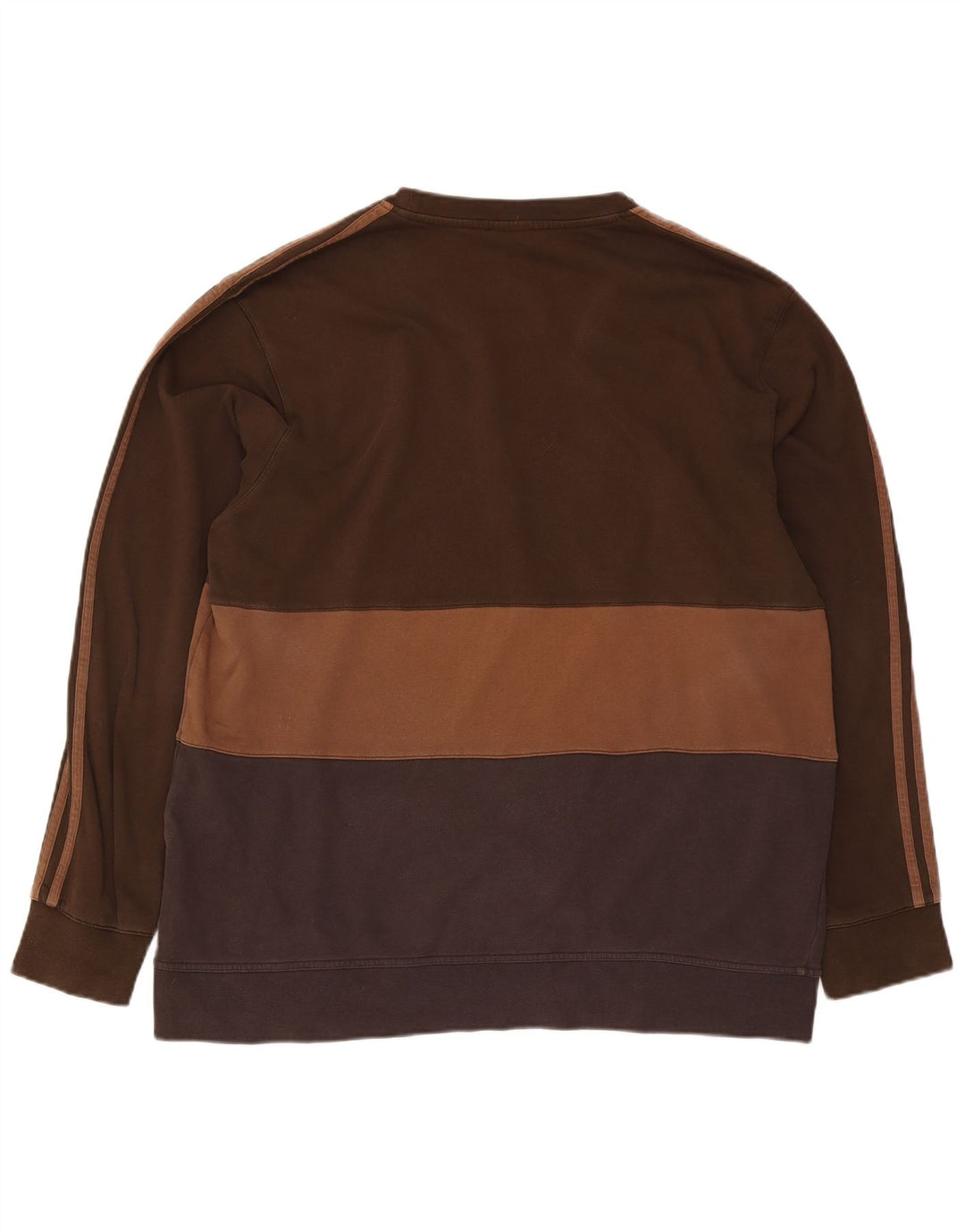 Felpa da uomo Adidas Jumper 2XL Cotone color block marrone