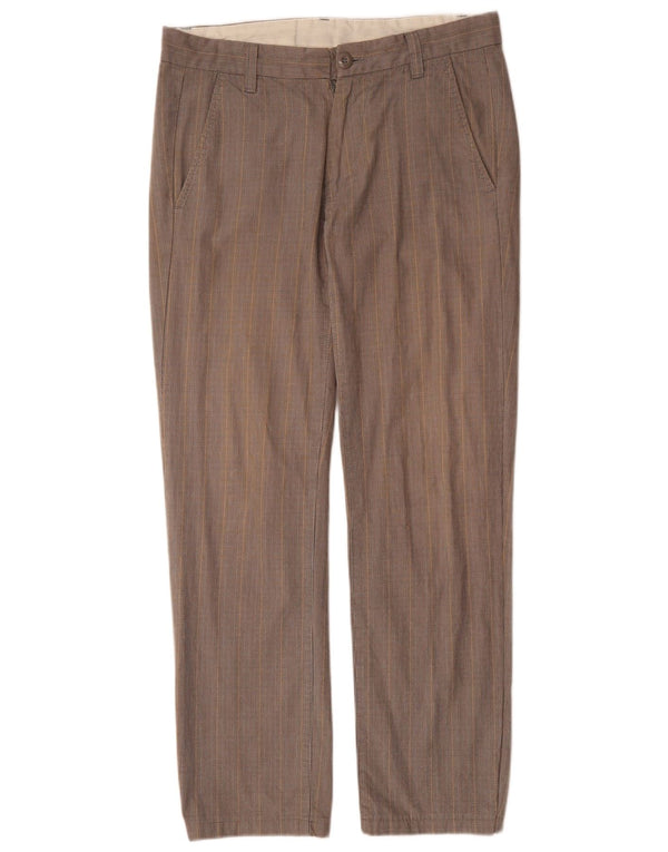 Pantaloni chino dritti da uomo CARHARTT W31 L34 cotone a quadri grigi