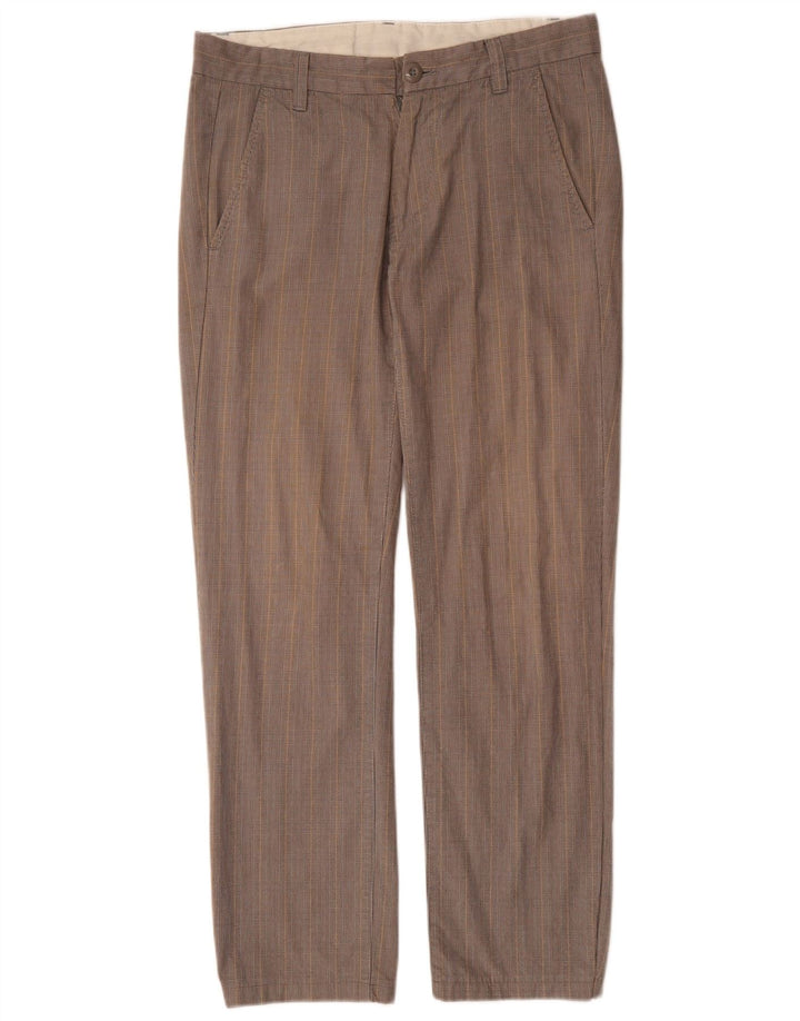 Pantaloni chino dritti da uomo CARHARTT W31 L34 cotone a quadri grigi
