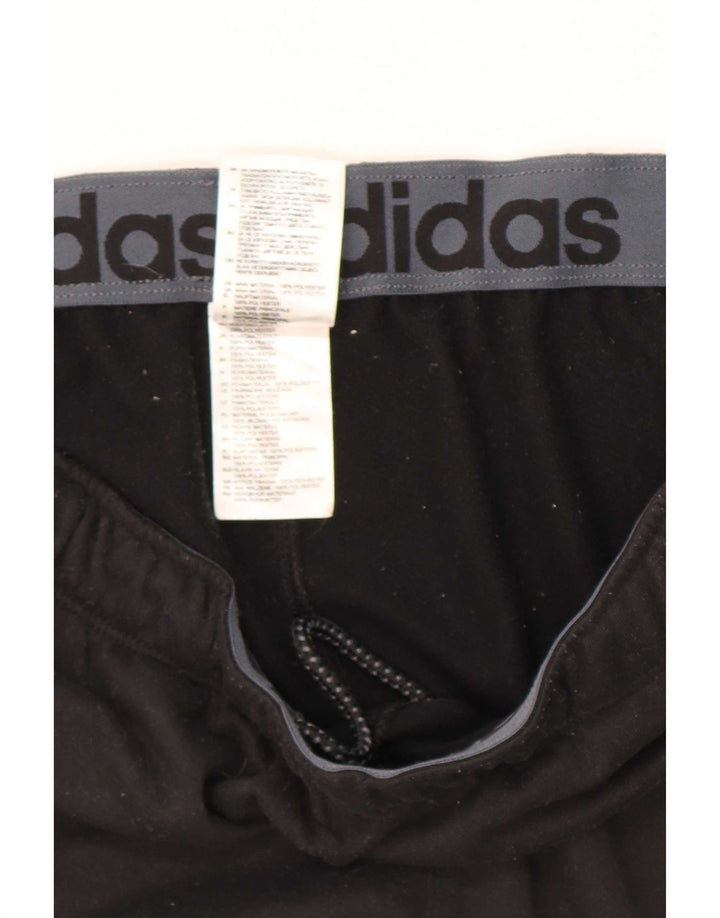 Pantaloni da tuta da uomo Adidas Large neri in poliestere