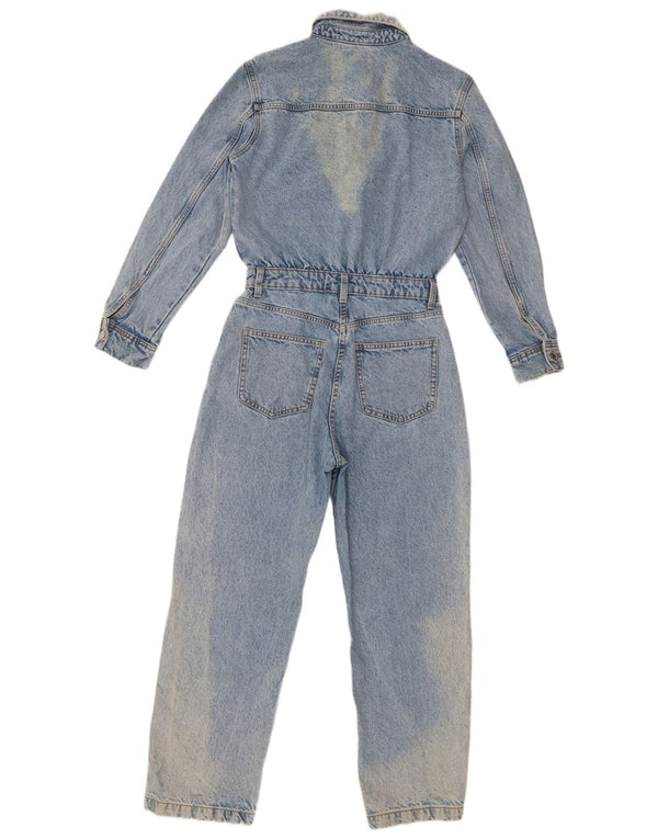 Tuta in denim a maniche lunghe da donna Zara UK 12 Cotone blu medio