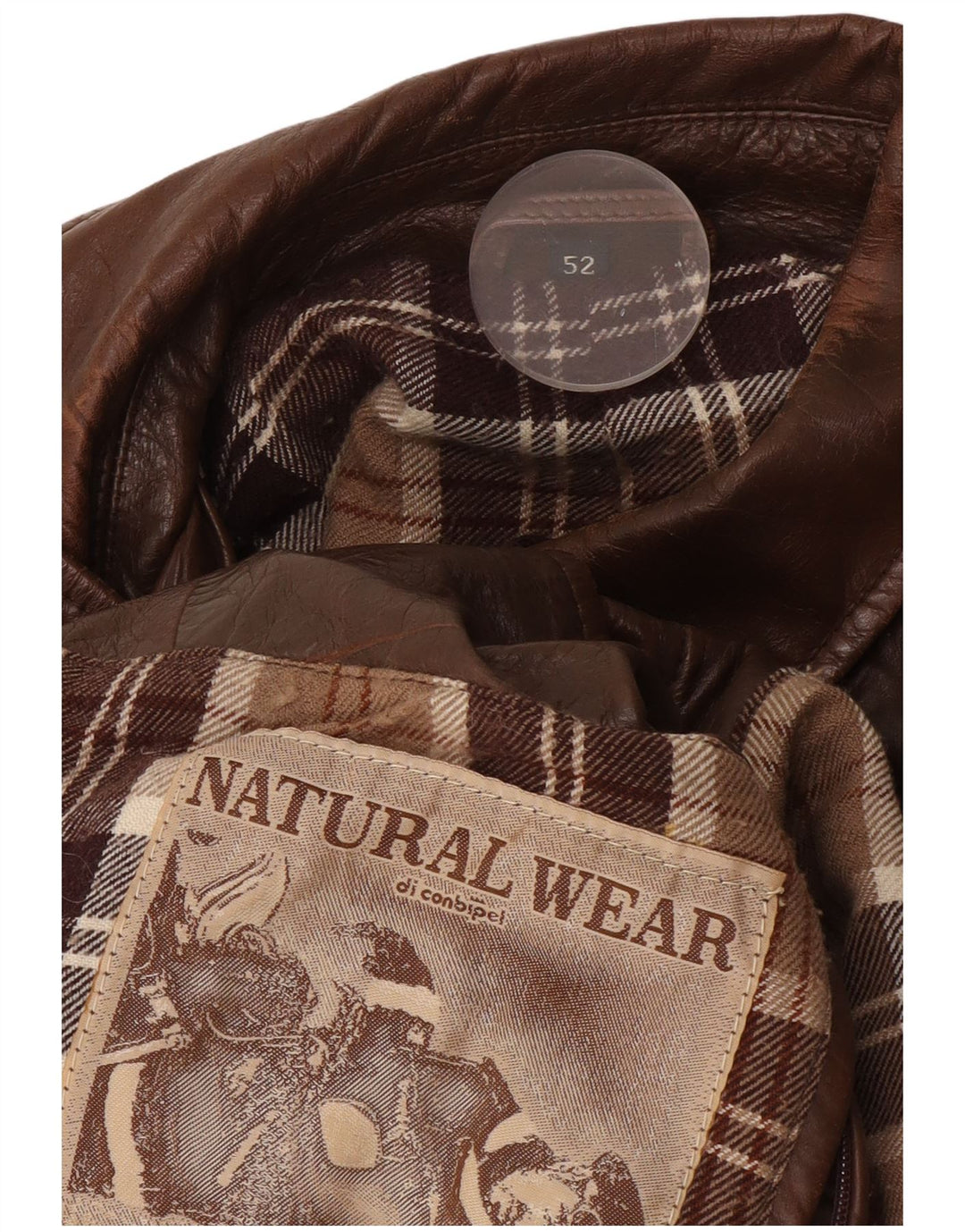 Giacca In Pelle Uomo Natural Wear Conbipel IT 52 XL Marrone