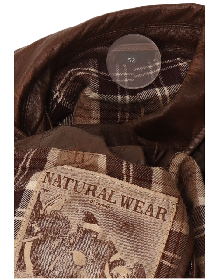 Giacca In Pelle Uomo Natural Wear Conbipel IT 52 XL Marrone