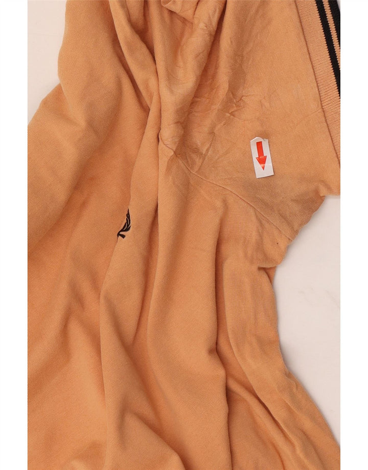 T-shirt da uomo Fred Perry Top in cotone a righe arancioni medie