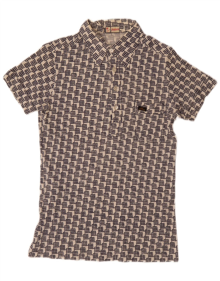 Polo da uomo Jantzen IT 50 Medium Black Geometric