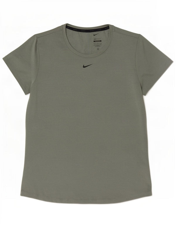 T-shirt Nike Dri Fit Slim da donna, taglia UK 16, grande, verde, in poliestere
