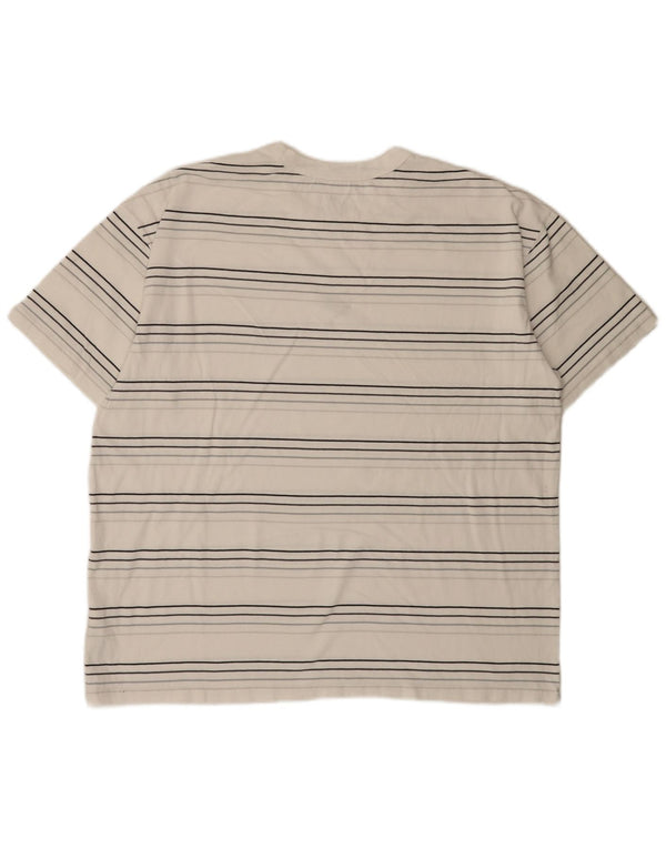 T-shirt da uomo Nike Loose Fit Top XL in cotone a righe bianche