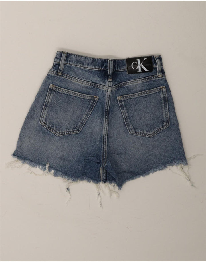 CALVIN KLEIN Womens Denim Shorts W25 XS Blue Vintage Calvin Klein and Second-Hand Calvin Klein from Messina Hembry 
