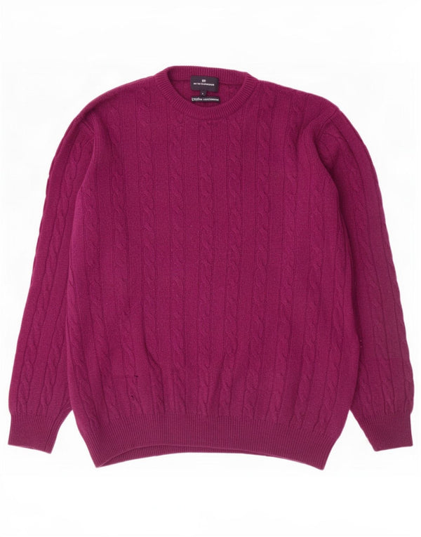 Maglione maglione girocollo da uomo Marks & Spencer blu Harbour grande viola