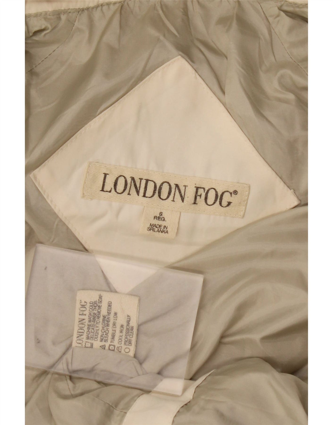 LONDON FOG Giacca da donna oversize con cappuccio UK 10 Small Beige