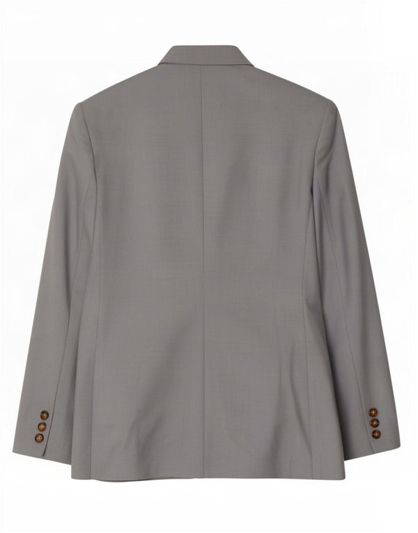 Giacca Blazer 2 Bottoni Benetton Donna IT 42 Blu Medio Lana