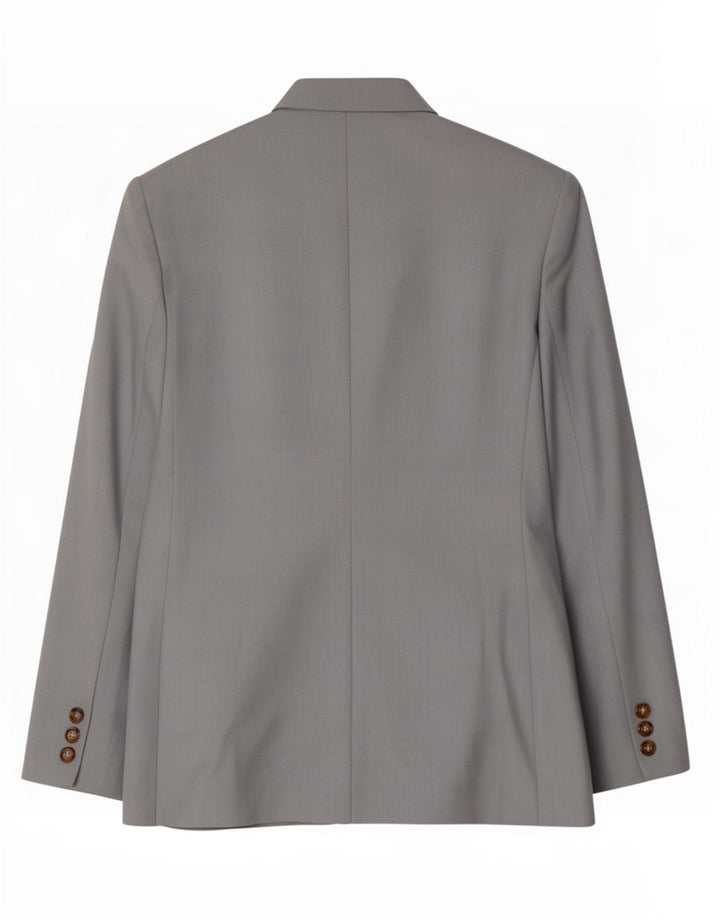 Giacca Blazer 2 Bottoni Benetton Donna IT 42 Blu Medio Lana
