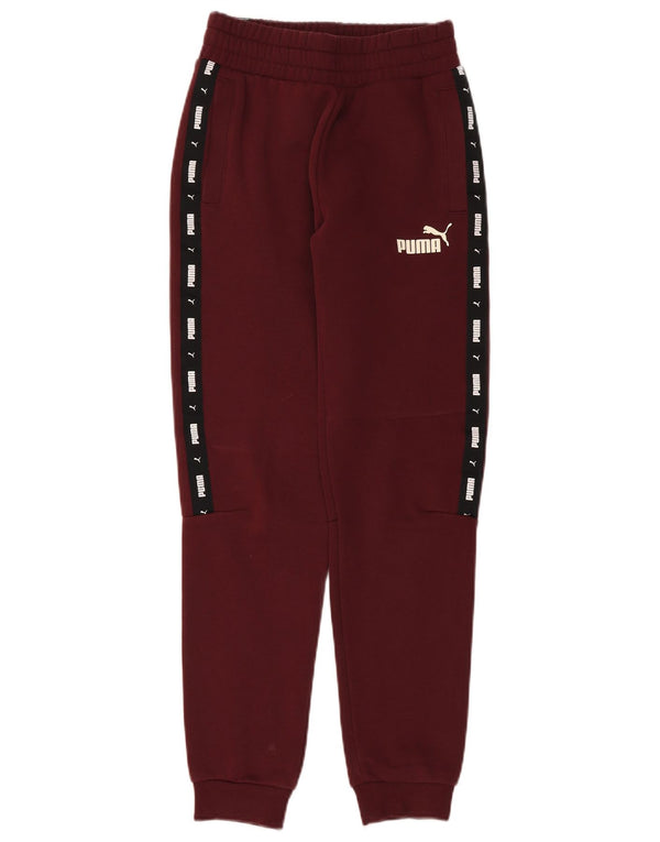 Pantaloni da tuta grafica da donna Puma Joggers UK 6 XS Borgogna Colourblock