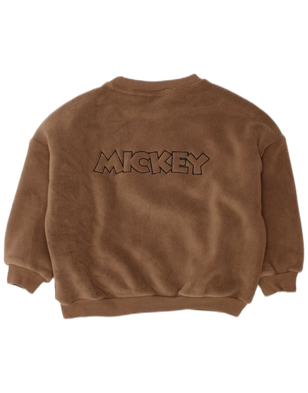 ZARA Maglione in Pile per Neonato Topolino 18-24 Mesi Cotone Marrone