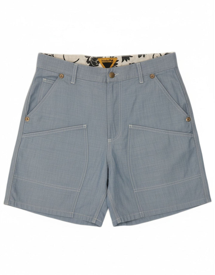 MELTIN' POT Mens Cargo Shorts W32 Medium  Blue