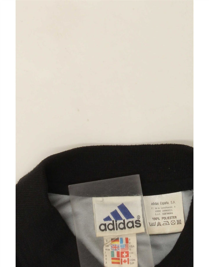 Polo grafica da uomo Adidas UK 36/38 piccola poliestere nero