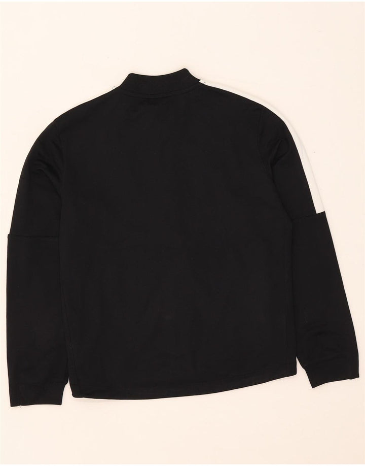 Giacca superiore della tuta Nike da ragazzo Dri Fit 10-11 anni, blocco colore nero medio