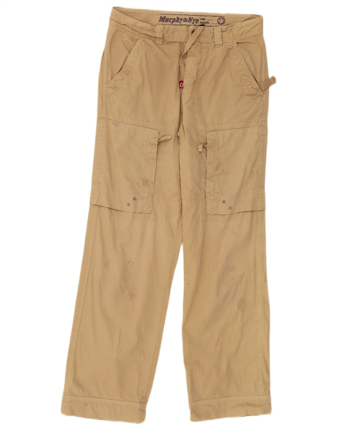 Pantaloni cargo dritti da donna Murphy & Nye W30 L30 in cotone beige
