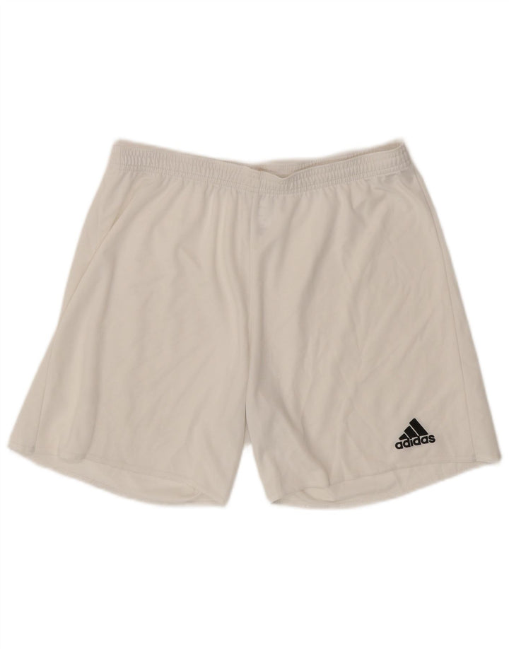 ADIDAS Mens Climalite Sport Shorts Large  White Polyester