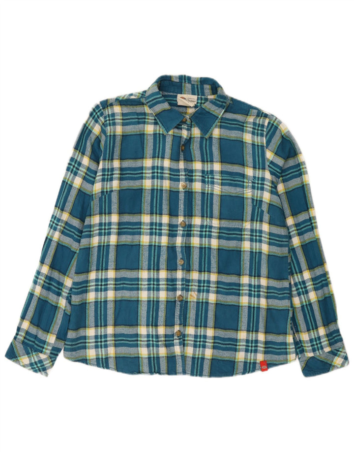 Camicia in flanella da donna Dickies UK 14 Cotone scozzese blu medio