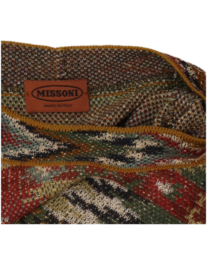 MISSONI Maglione Uomo Girocollo IT 54 XL Multicolore Geometrico