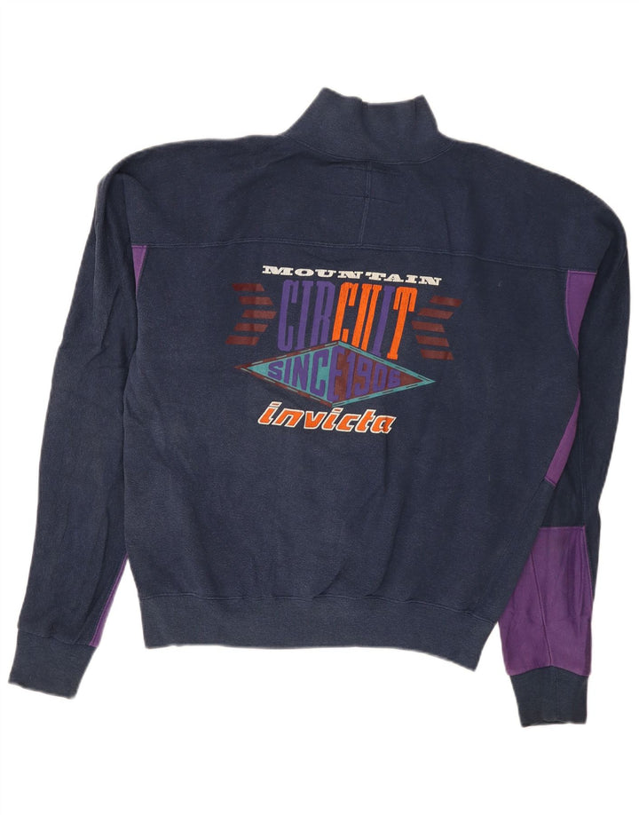 Felpa grafica da uomo Invicta, maglione medio, blu navy, color block