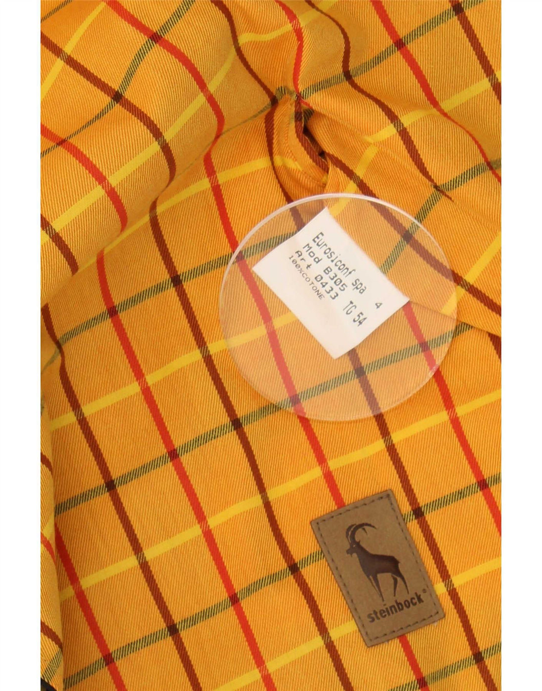 Giacca reversibile da uomo Steinbock EU 54 2XL cotone a quadri gialli