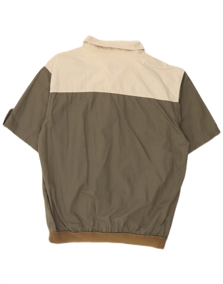 Camicia pullover a maniche corte da uomo Jacques Lorant color kaki medio