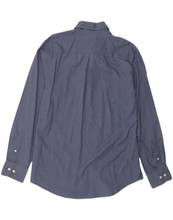 DOCKERS Mens Shirt Size 15 15 1/2 Medium Navy Blue Cotton Vintage Dockers and Second-Hand Dockers from Messina Hembry 