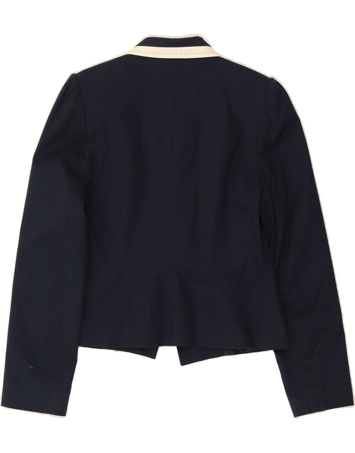 CHOPIN ROMA Womens Crop Blazer Jacket UK 12 Medium Navy Blue Vintage Chopin Roma and Second-Hand Chopin Roma from Messina Hembry 