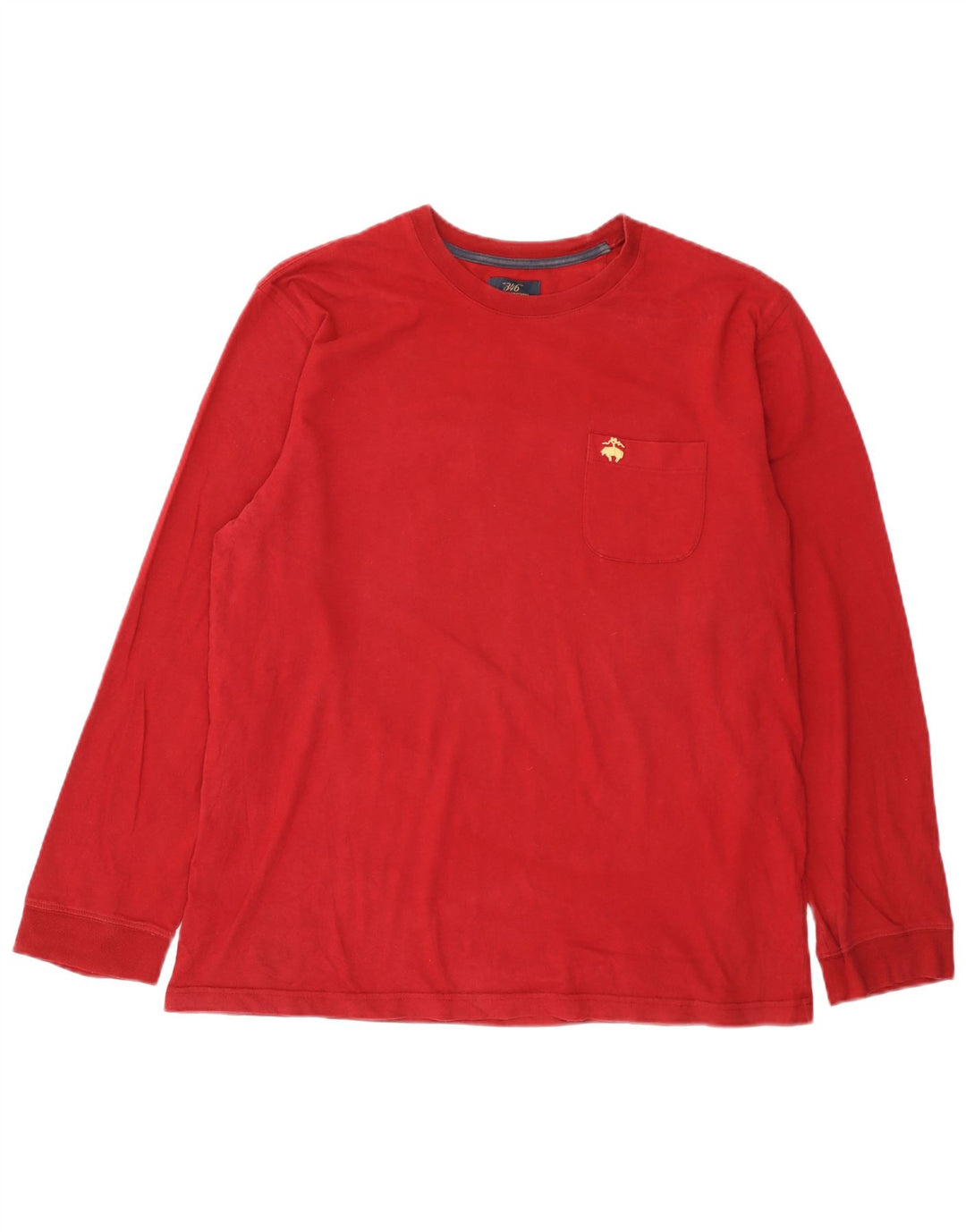 Brooks Brothers Maglia da uomo vestibilità regolare a maniche lunghe in cotone rosso grande