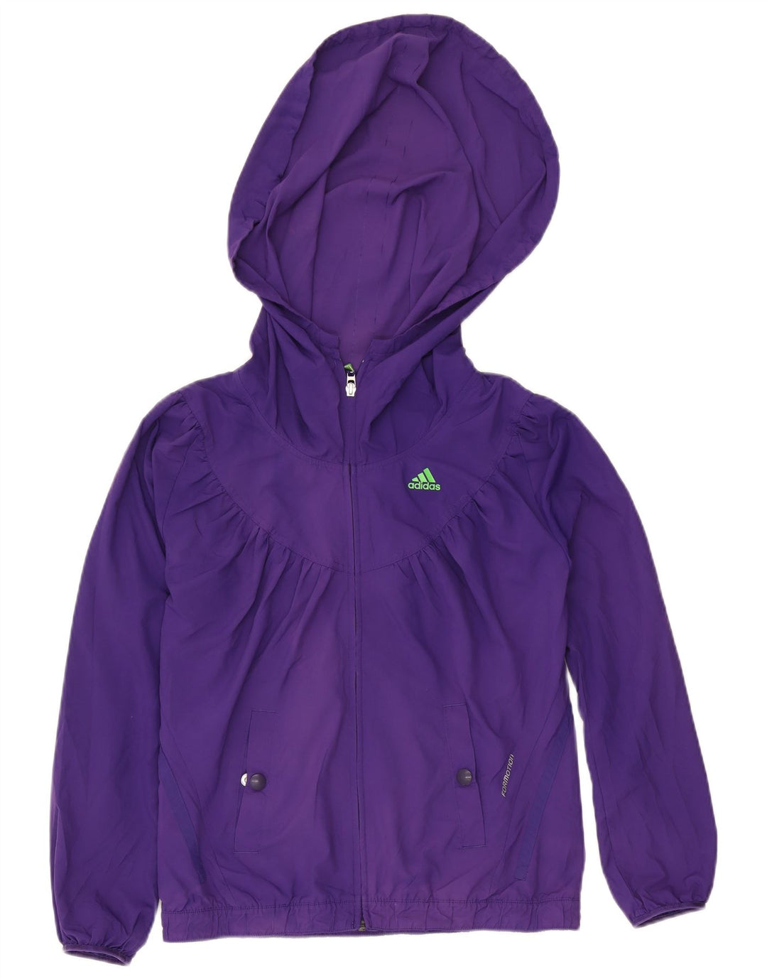 Giacca sportiva da donna con cappuccio Adidas UK 16 Large Viola Poliestere