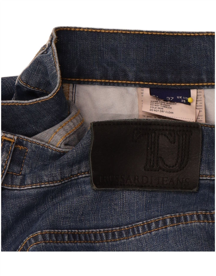 Jeans Dritti Donna Trussardi W35 L32 Blu Cotone
