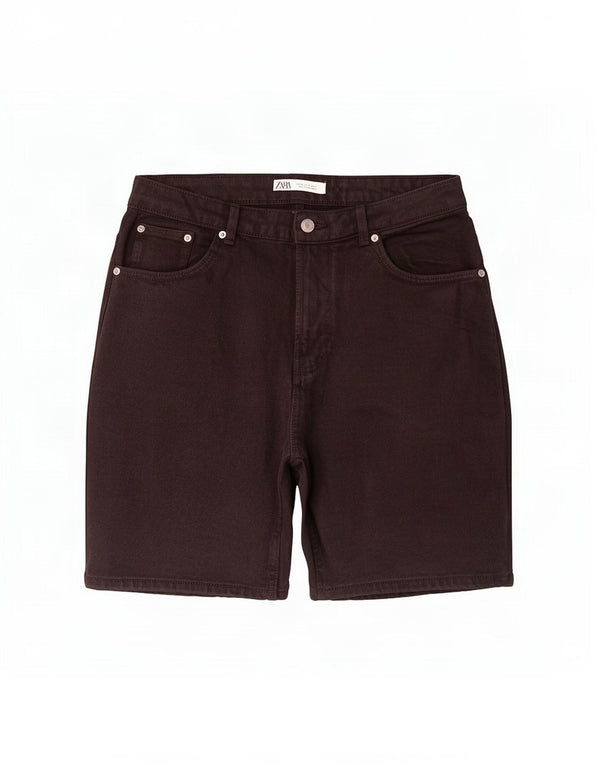 Pantaloncini di jeans da uomo Zara EU 44 Large W34 cotone nero