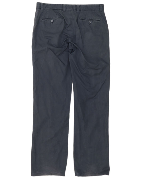 Pantaloni chino Dkny da uomo Soho dalla vestibilità rilassata W32 L34 cotone blu navy