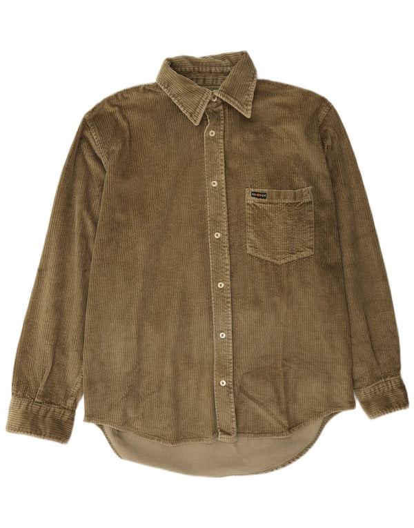 Camicia da uomo in velluto a coste Energie grande in cotone kaki