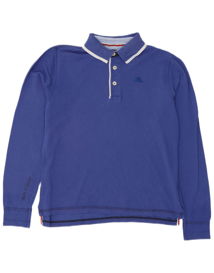 Polo KAPPA da uomo a maniche lunghe grande blu