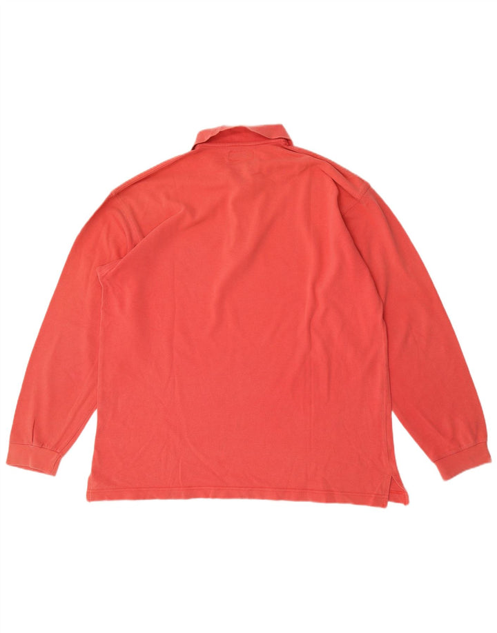 Polo da uomo a maniche lunghe Invicta Large in cotone rosso